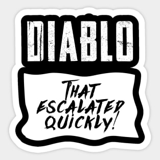 Diablo Hot Sauce Taco Funny Quick and Easy Halloween Costume Sticker